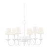 Hudson Valley Lighting Windsor 6 Light 29.5 inch White Plaster Chandelier Ceiling Light