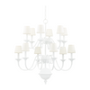 Hudson Valley Lighting Windsor 12 Light 38 inch White Plaster Chandelier Ceiling Light
