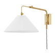 Hudson Valley Lighting Dorset 1 Light 16.25 inch Aged Brass Plug-in Sconce Wall Light