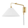 Hudson Valley Lighting Dorset 1 Light 16.25 inch Aged Brass Plug-in Sconce Wall Light