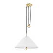 Hudson Valley Lighting Dorset 1 Light 20.25 inch Aged Brass Pendant Ceiling Light