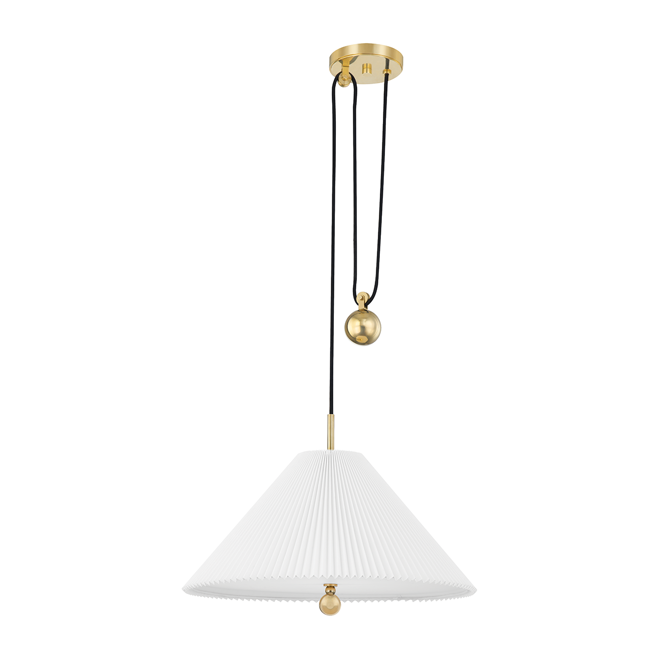 Hudson Valley Lighting Dorset 1 Light 20.25 inch Aged Brass Pendant Ceiling Light