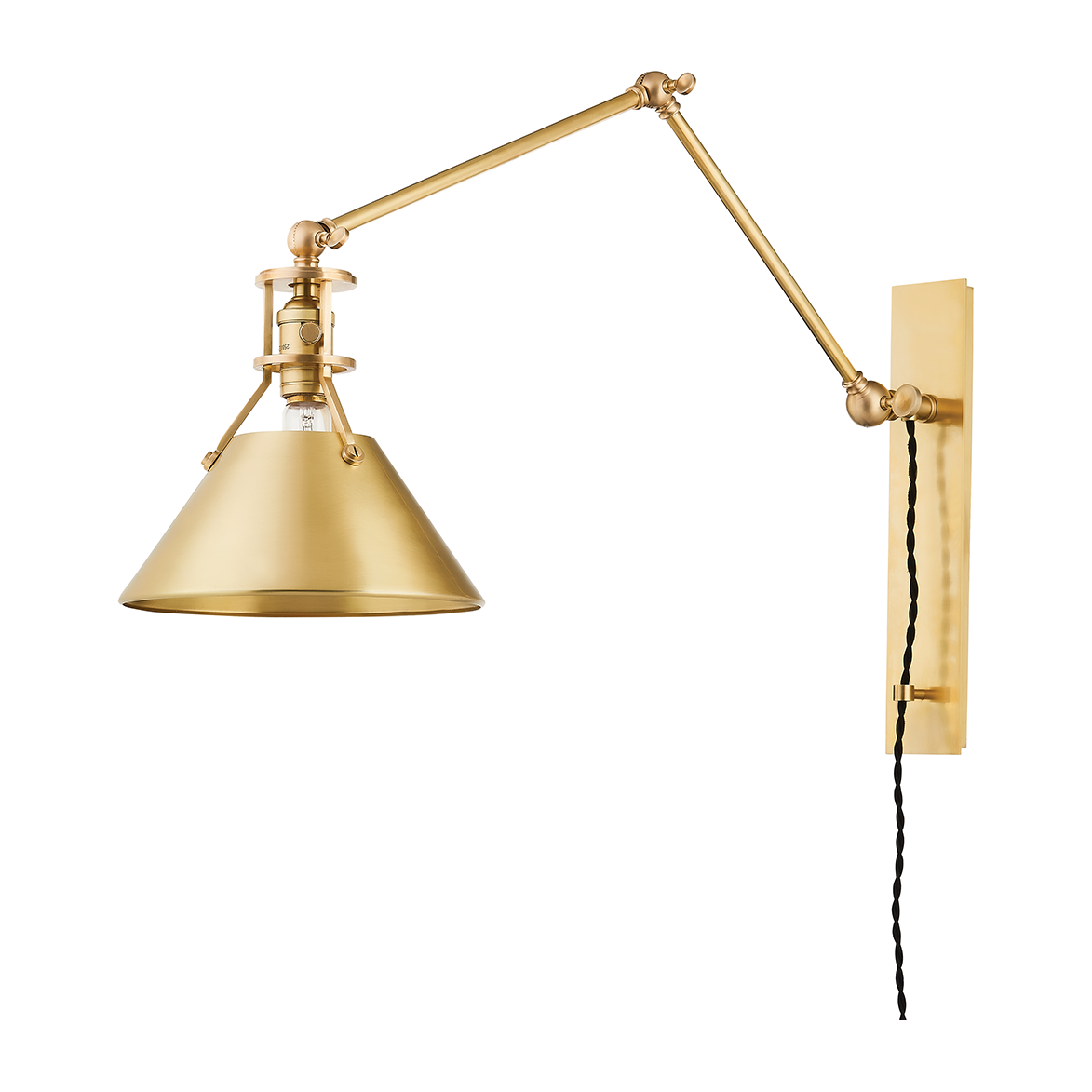 Hudson Valley Lighting Metal No. 2 1 Light 9.5 inch Plug-in Sconce Wall Light