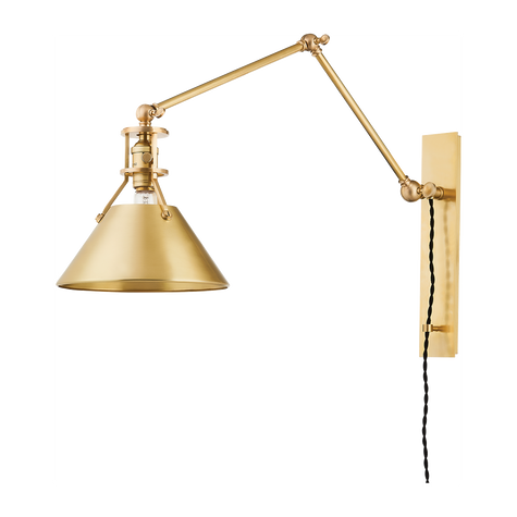 Hudson Valley Lighting Metal No. 2 1 Light 9.5 inch Plug-in Sconce Wall Light