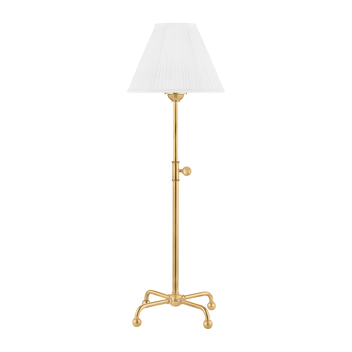 Hudson Valley Lighting Classic No.1 10 inch 60 watt Aged Brass Table Lamp Portable Light