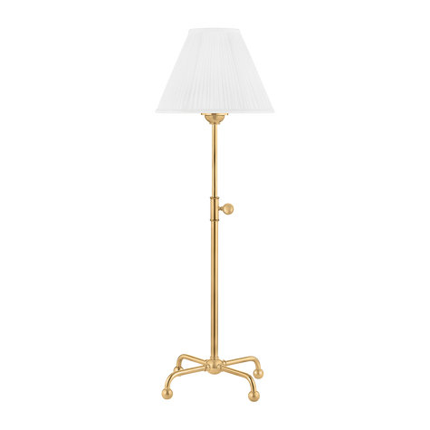Hudson Valley Lighting Classic No.1 10 inch 60 watt Aged Brass Table Lamp Portable Light