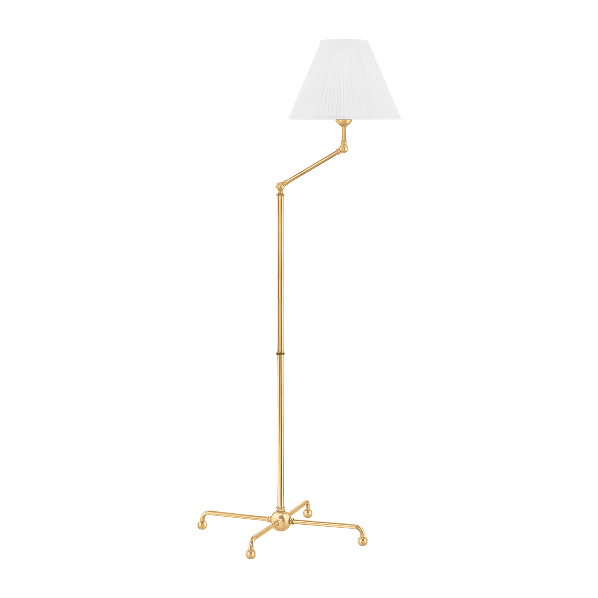 Hudson Valley Lighting Classic No.1 1 Light 22.5 inch Aged Brass Floor Lamp Portable Light