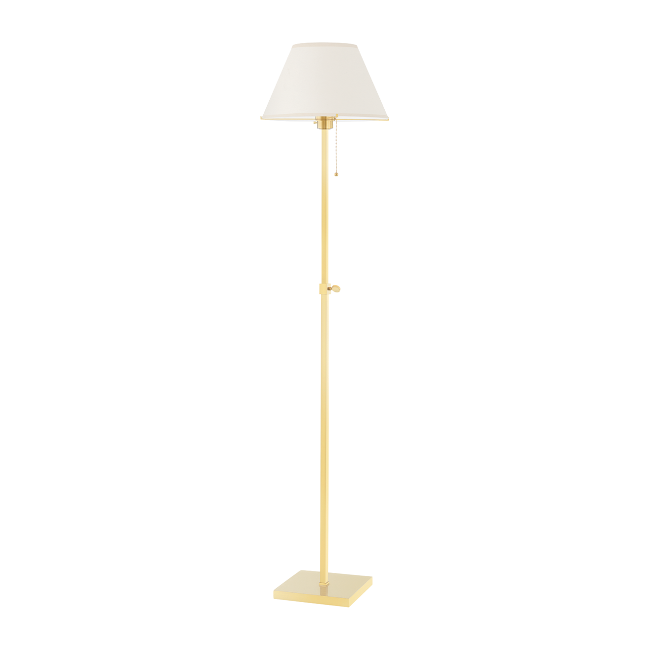 Hudson Valley Lighting Leeds 1 Light 14.75 inch Aged Brass Floor Lamp Portable Light