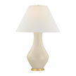 Hudson Valley Lighting Hanslope 15 watt Aged Brass/Ceramic French Muslin Table Lamp Portable Light
