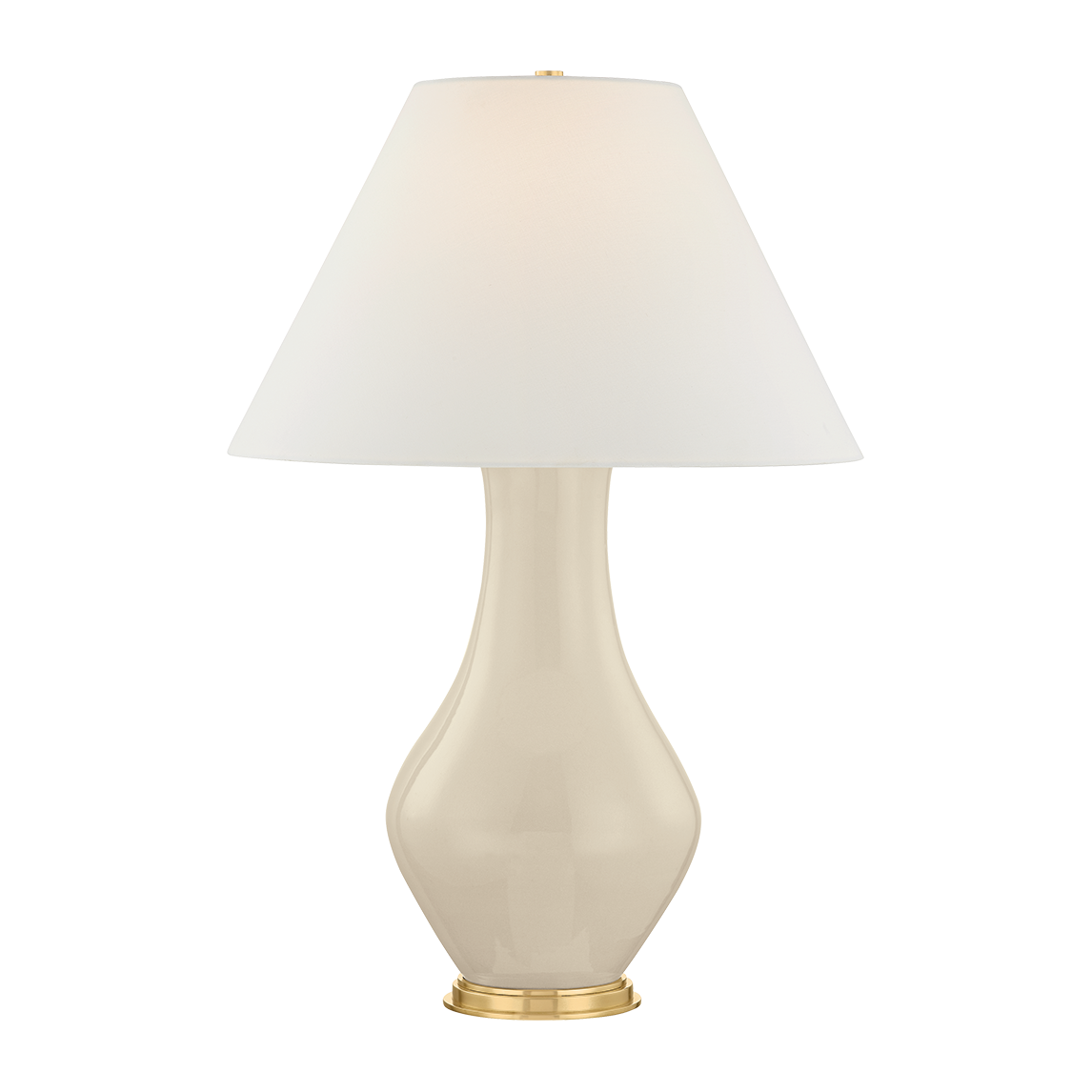 Hudson Valley Lighting Hanslope 15 watt Aged Brass/Ceramic French Muslin Table Lamp Portable Light