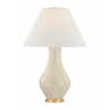 Hudson Valley Lighting Hanslope 15 watt Aged Brass/Ceramic French Muslin Table Lamp Portable Light