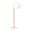 Hudson Valley Lighting Curves No.1 1 Light 30.5 inch Aged Brass Floor Lamp Portable Light
