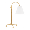 Hudson Valley Lighting Curves No.1 18.5 inch 75 watt Aged Brass Table Lamp Portable Light