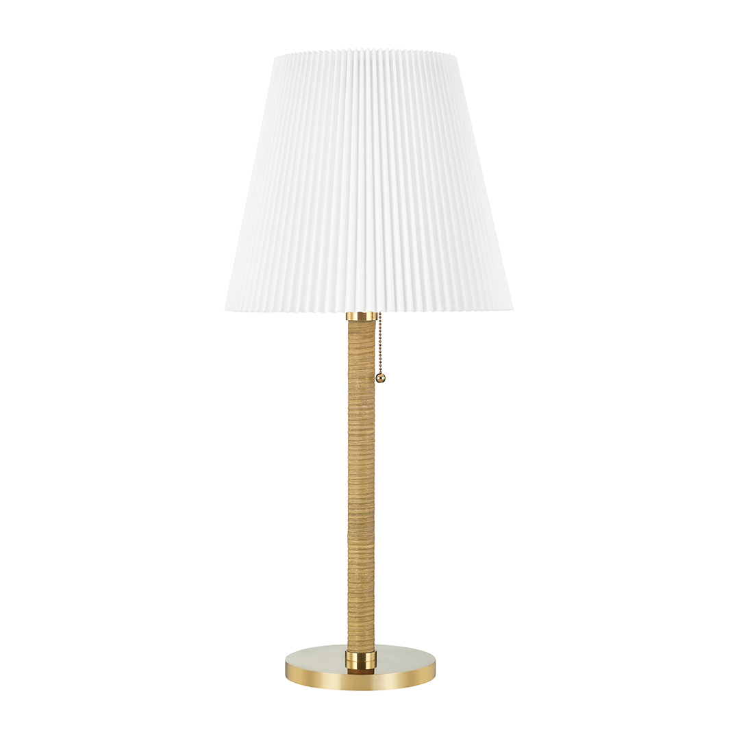 Hudson Valley Lighting Dorset 13.5 inch 60 watt Aged Brass Table Lamp Portable Light