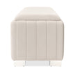 Michael Amini Amaryllis Velvet Accent Bench - Taupe/Chrome