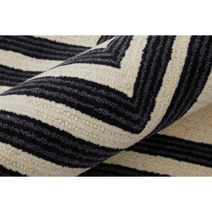 Feizy Maguire 8900F Transitional Abstract Rug in Gray/Ivory/Black