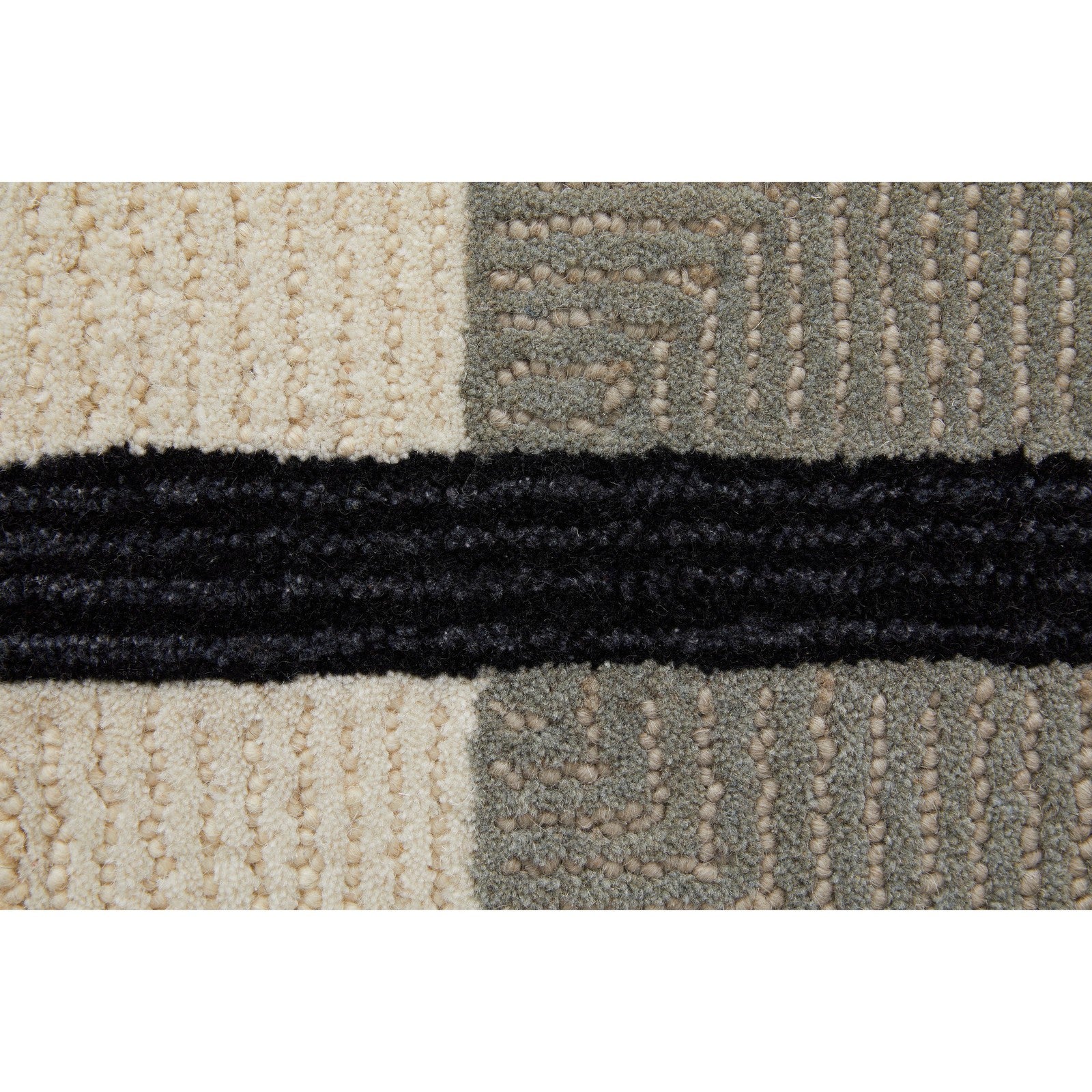 Feizy Maguire 8904F Transitional Abstract Rug in Taupe/Black