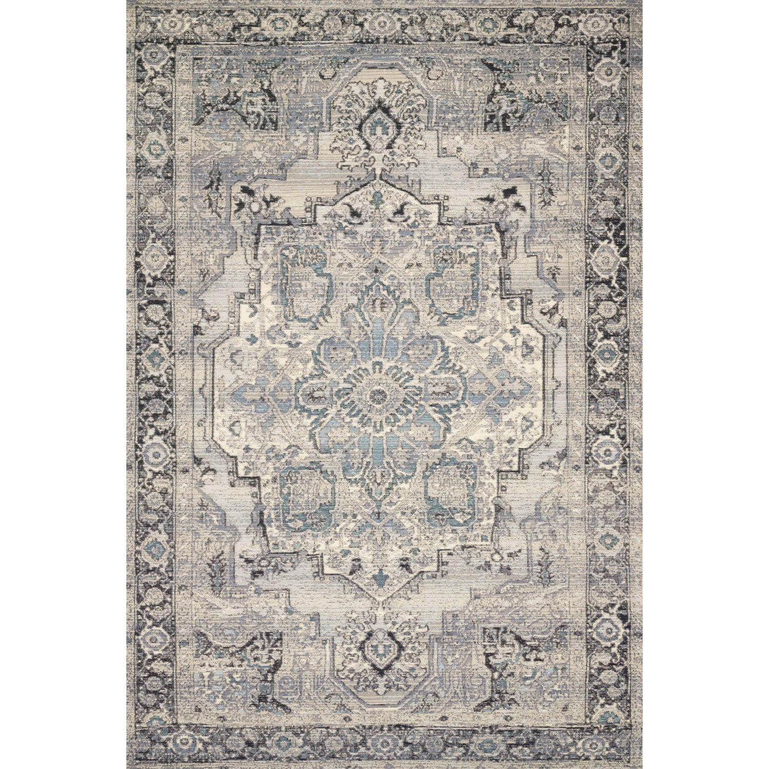 Loloi Mika MIK-01 Grey / Blue Rug