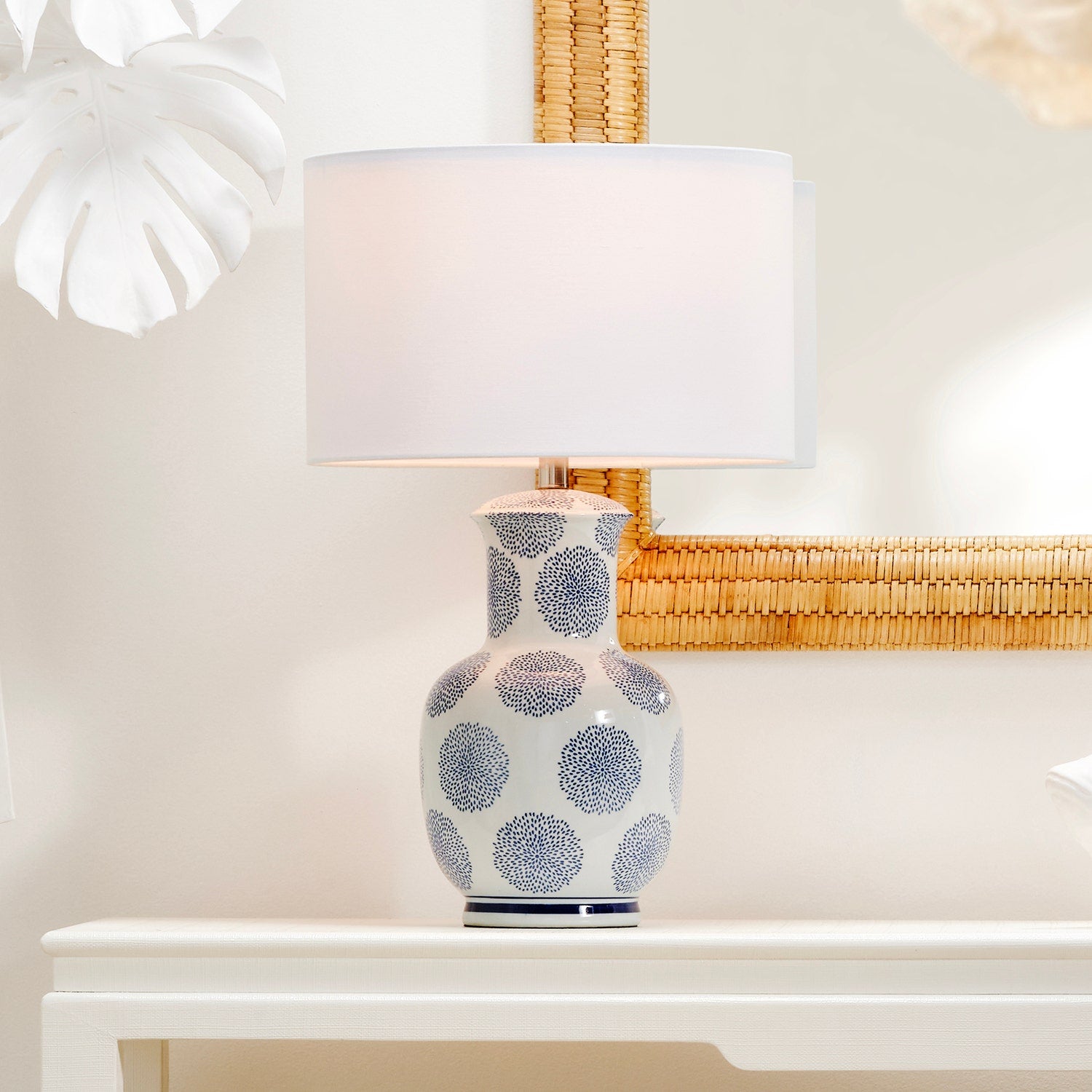 Neya Rectangular Rattan Mirror