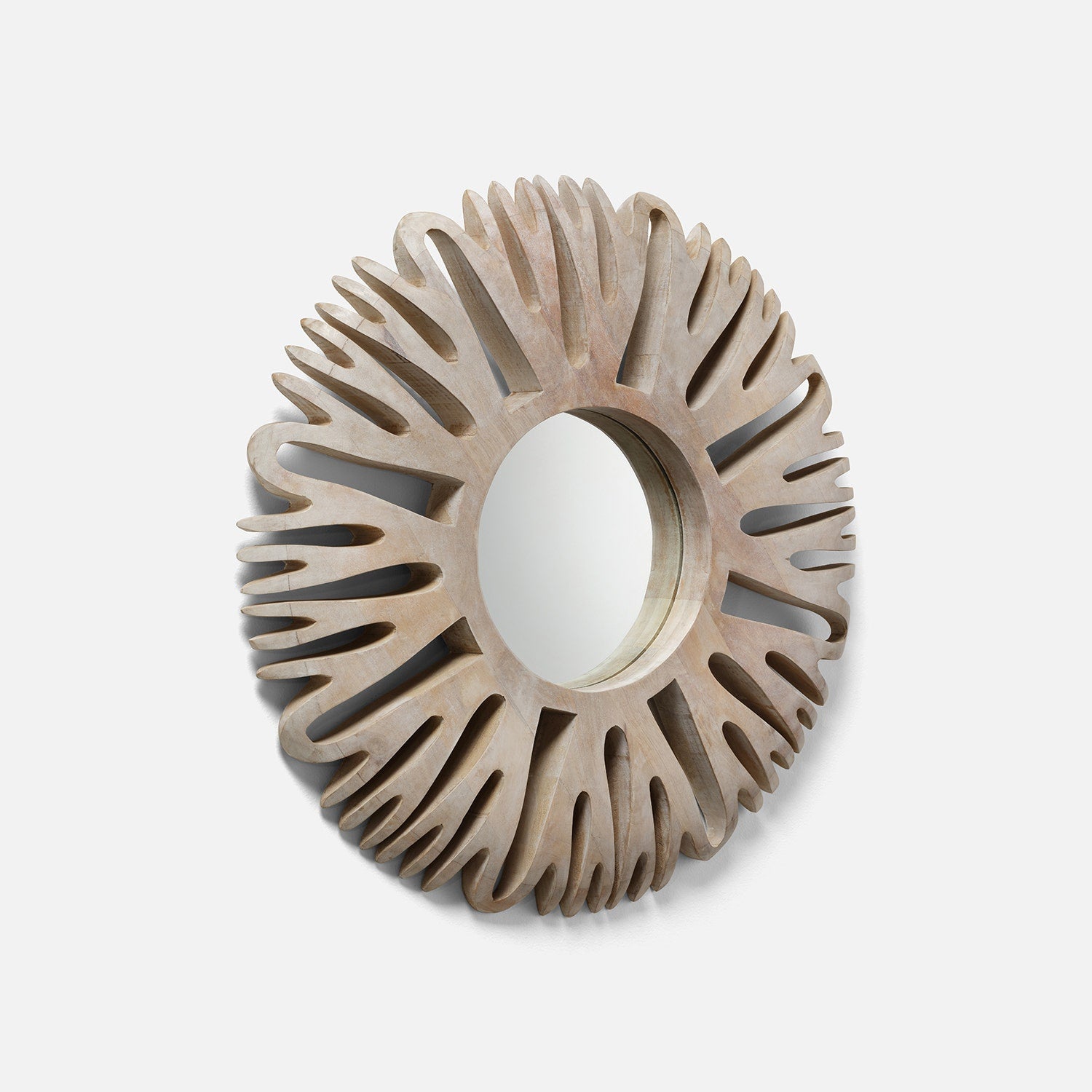 Sedona Abstract Floral Wood Mirror