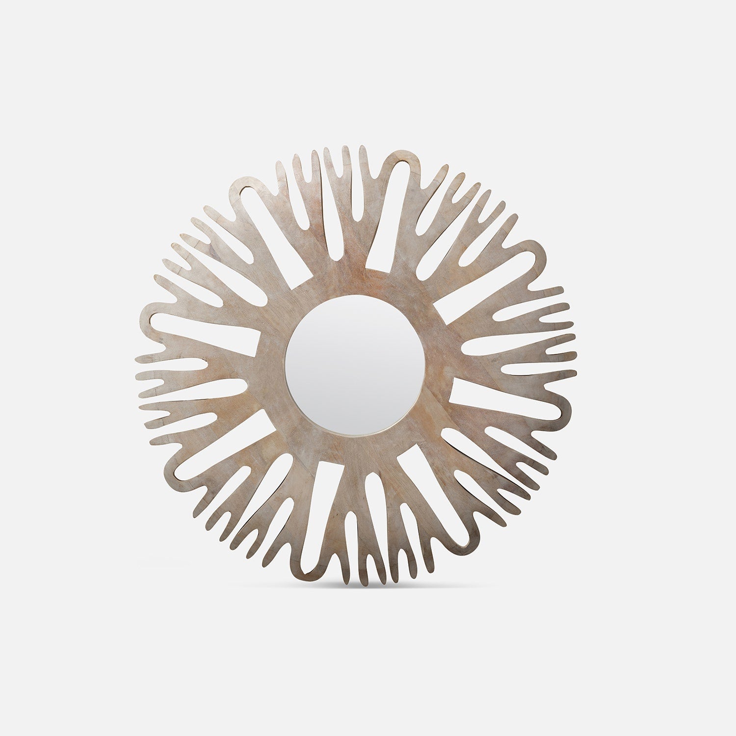 Sedona Abstract Floral Wood Mirror
