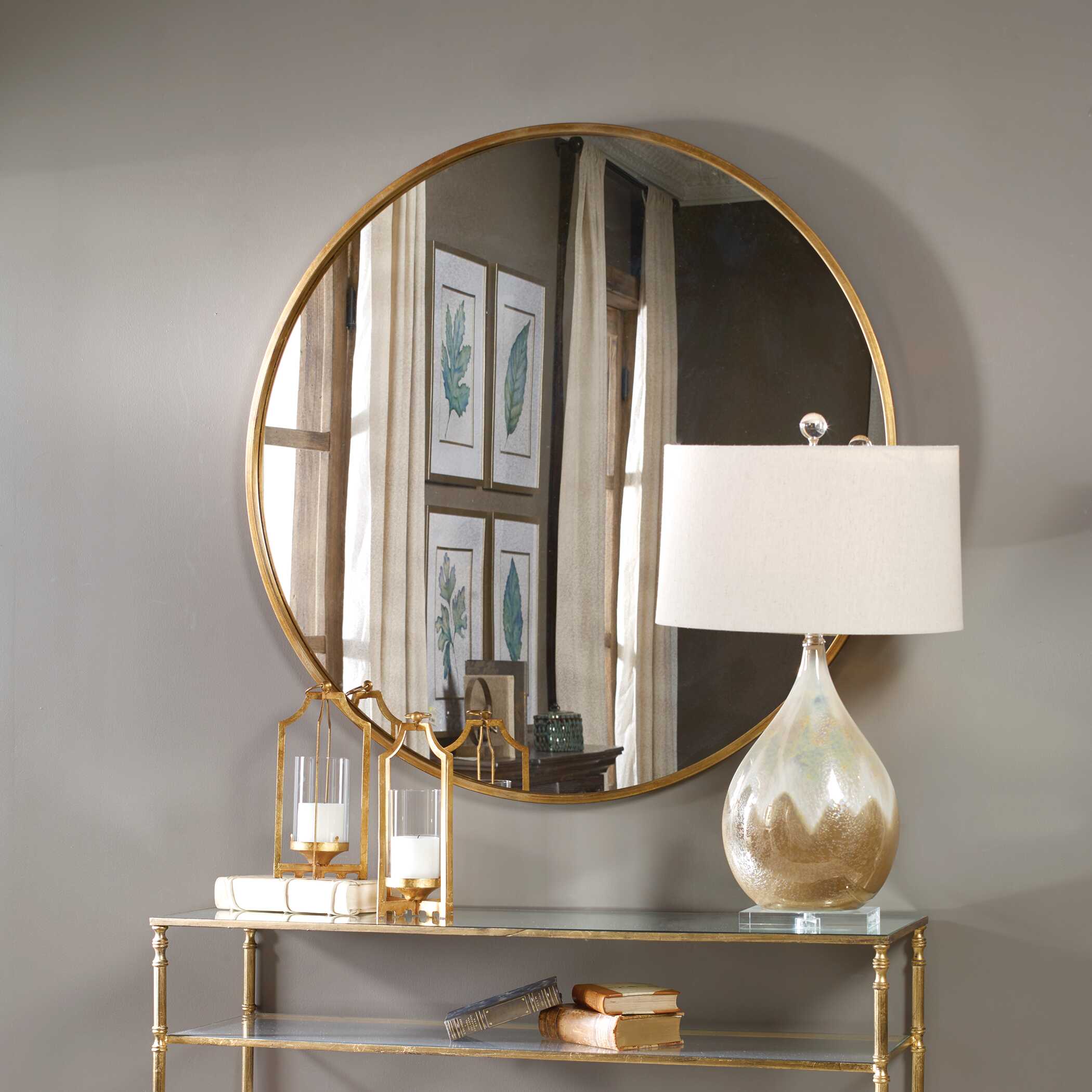Uttermost Junius Round Gold Mirror