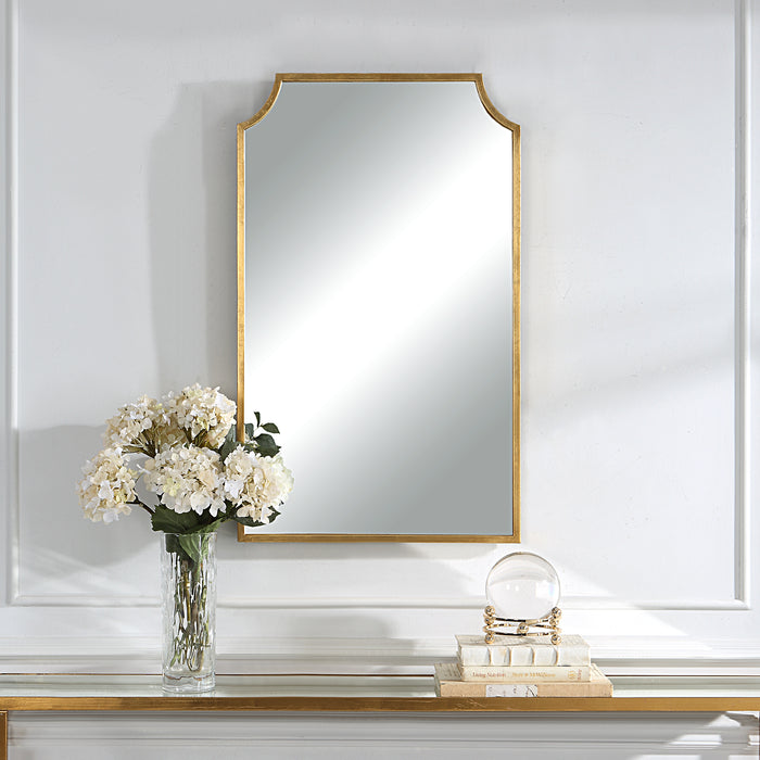 Modern Accents Curved Metal Frame Mirror