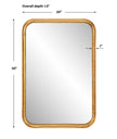 Modern Accents Rectangular Hammered Metal Mirror