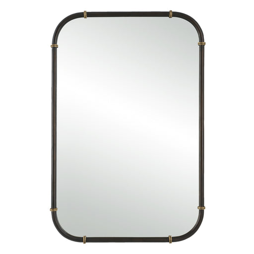 Modern Accents Radius Corners Rectangular Industrial Mirror