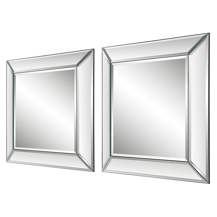 Modern Accents Elegant Frameless Mirror - Set of 2