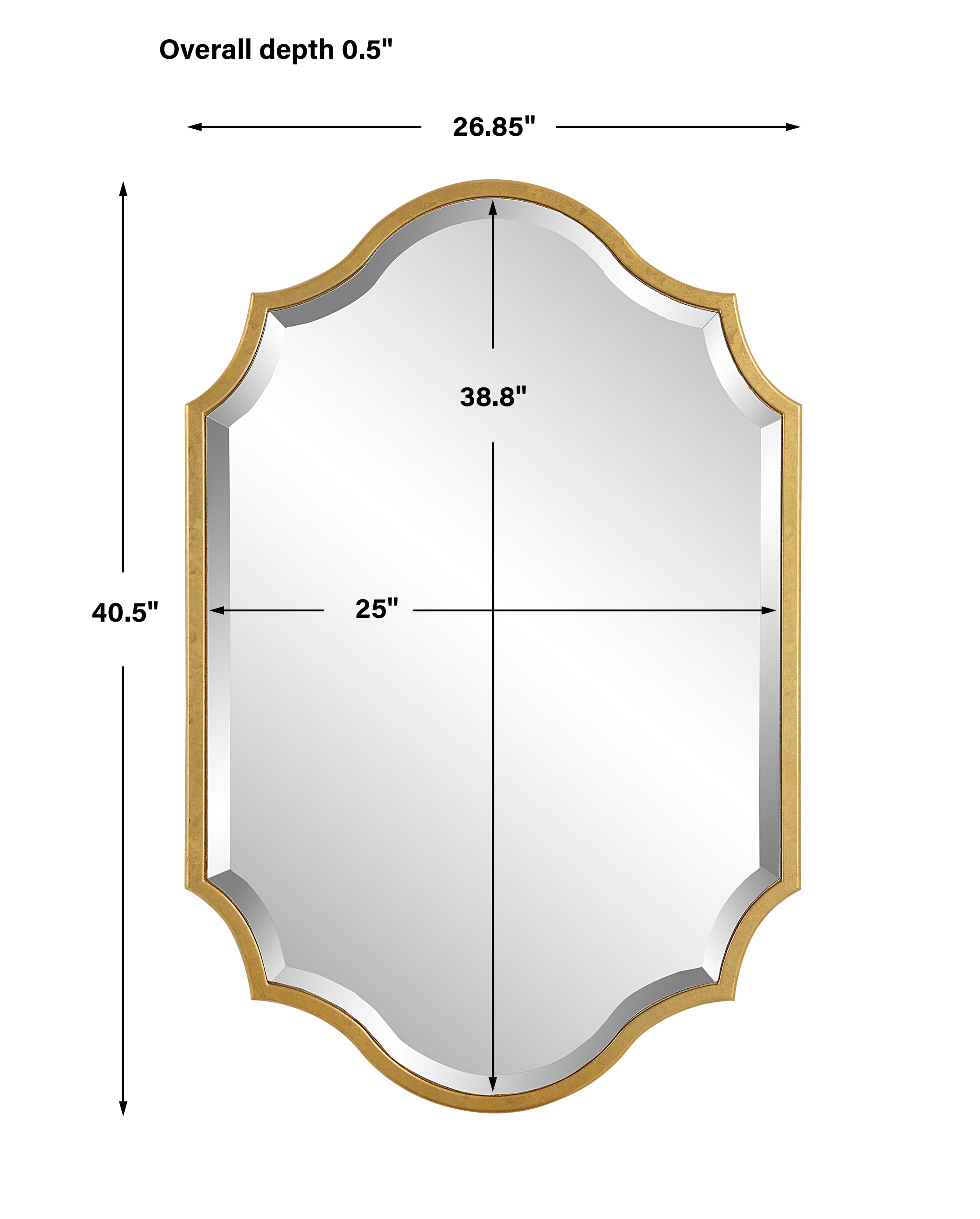 Modern Accents Curves And Arches Metal Frame Mirror