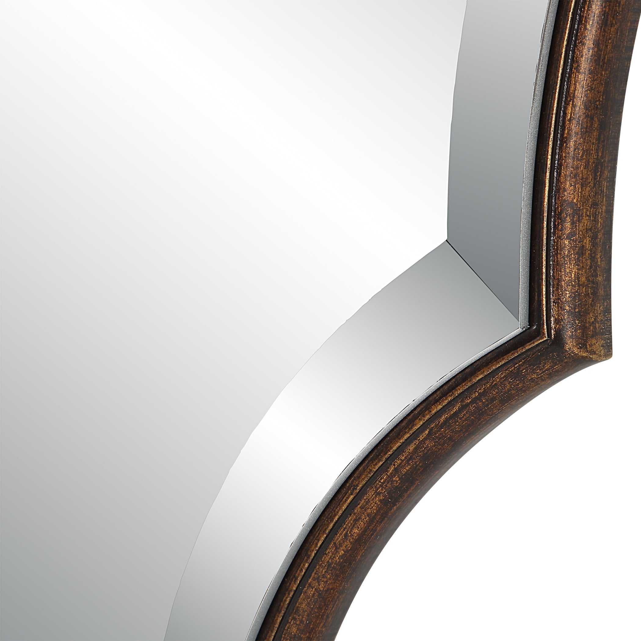 Modern Accents Shaped Beveled Rounded Edged Frame Mirror