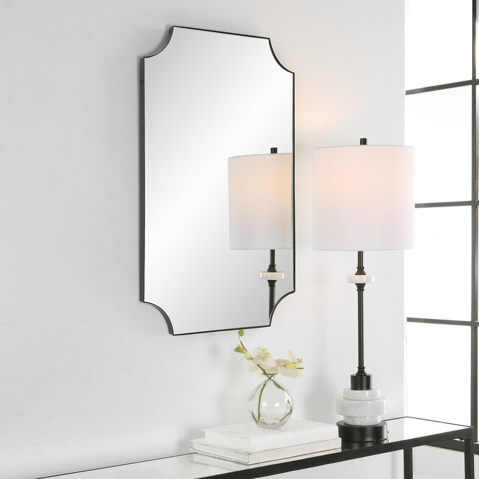 Modern Accents Scalloped Corners Iron Frame Mirror