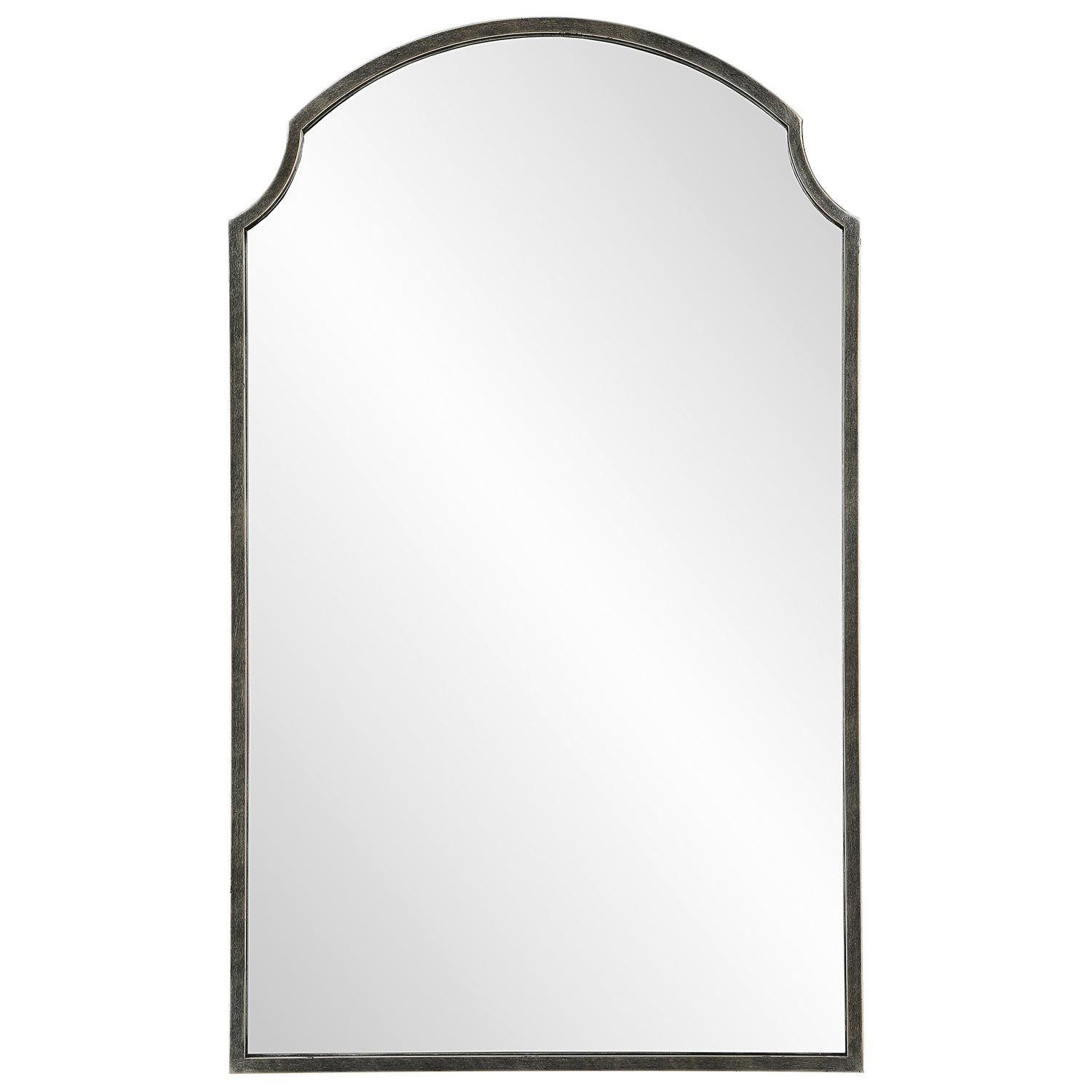Modern Accents Scalloped Corners Metal Frame Mirror