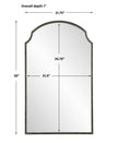 Modern Accents Scalloped Corners Metal Frame Mirror