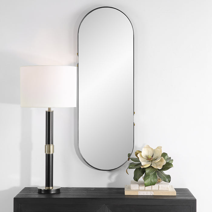 Modern Accents Pill shape Simple Metal Frame Mirror