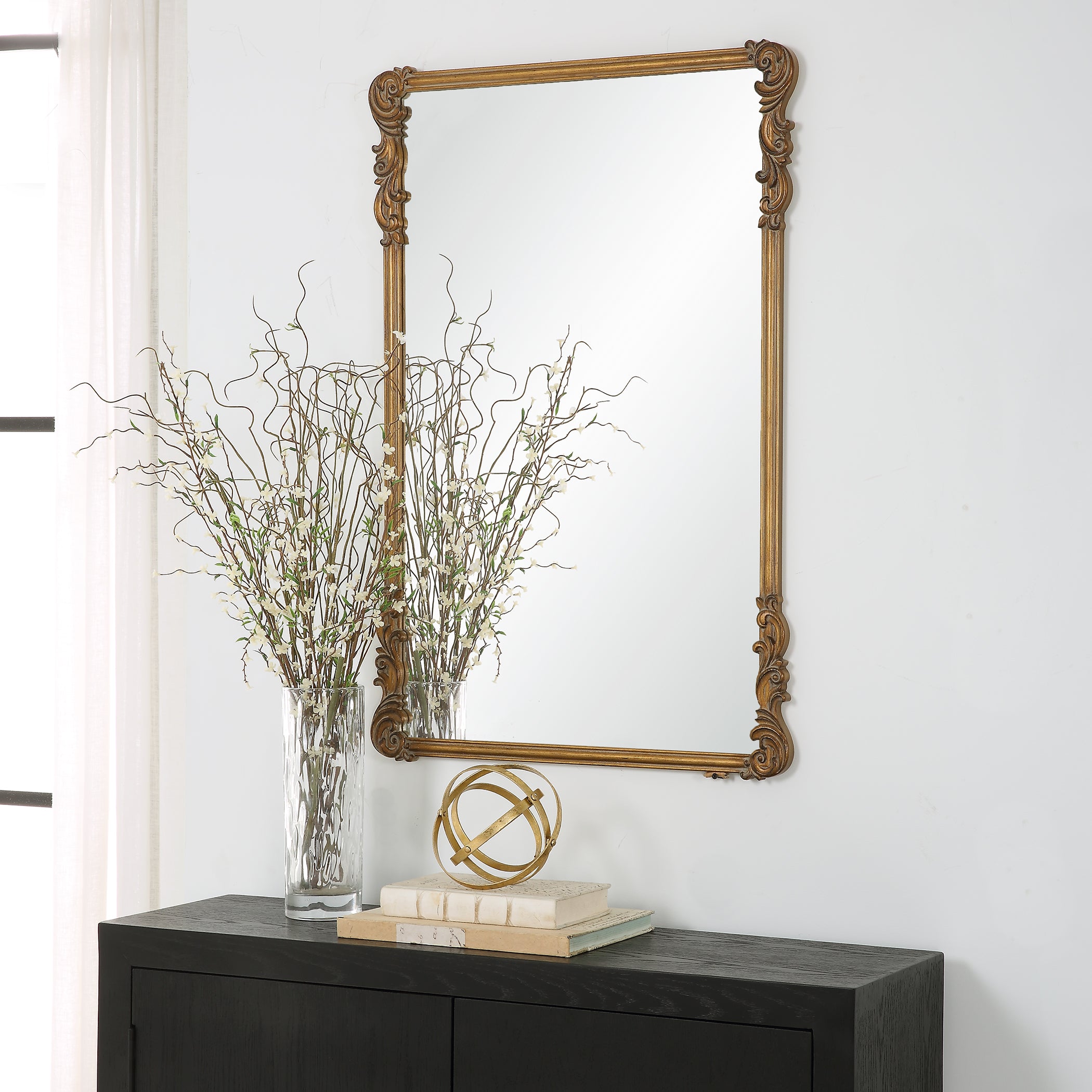 Modern Accents Antique Gold Beautiful Frame Mirror