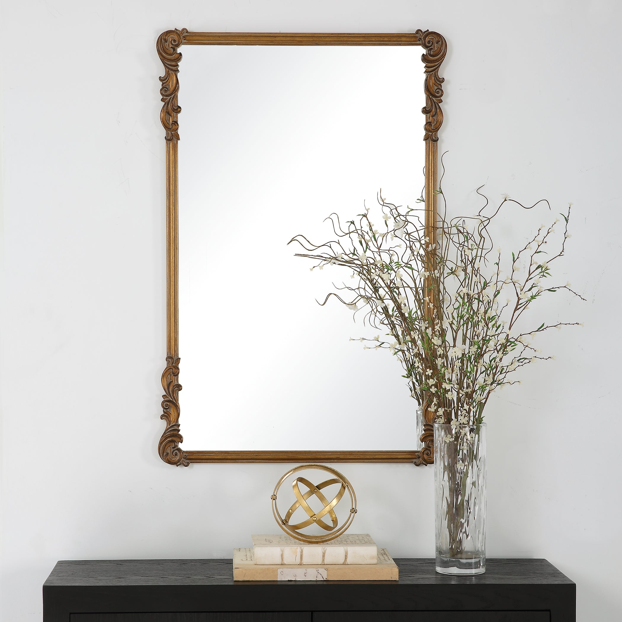 Modern Accents Antique Gold Beautiful Frame Mirror