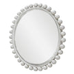 Uttermost Cyra Wood Round Mirror, Aged Ivory