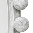 Uttermost Cyra Wood Round Mirror, Aged Ivory
