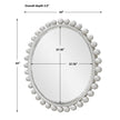 Uttermost Cyra Wood Round Mirror, Aged Ivory