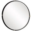 Uttermost Bonded Round Black Mirror