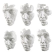 Uttermost Self-Portrait White Mask Wall Décor - Set of 6