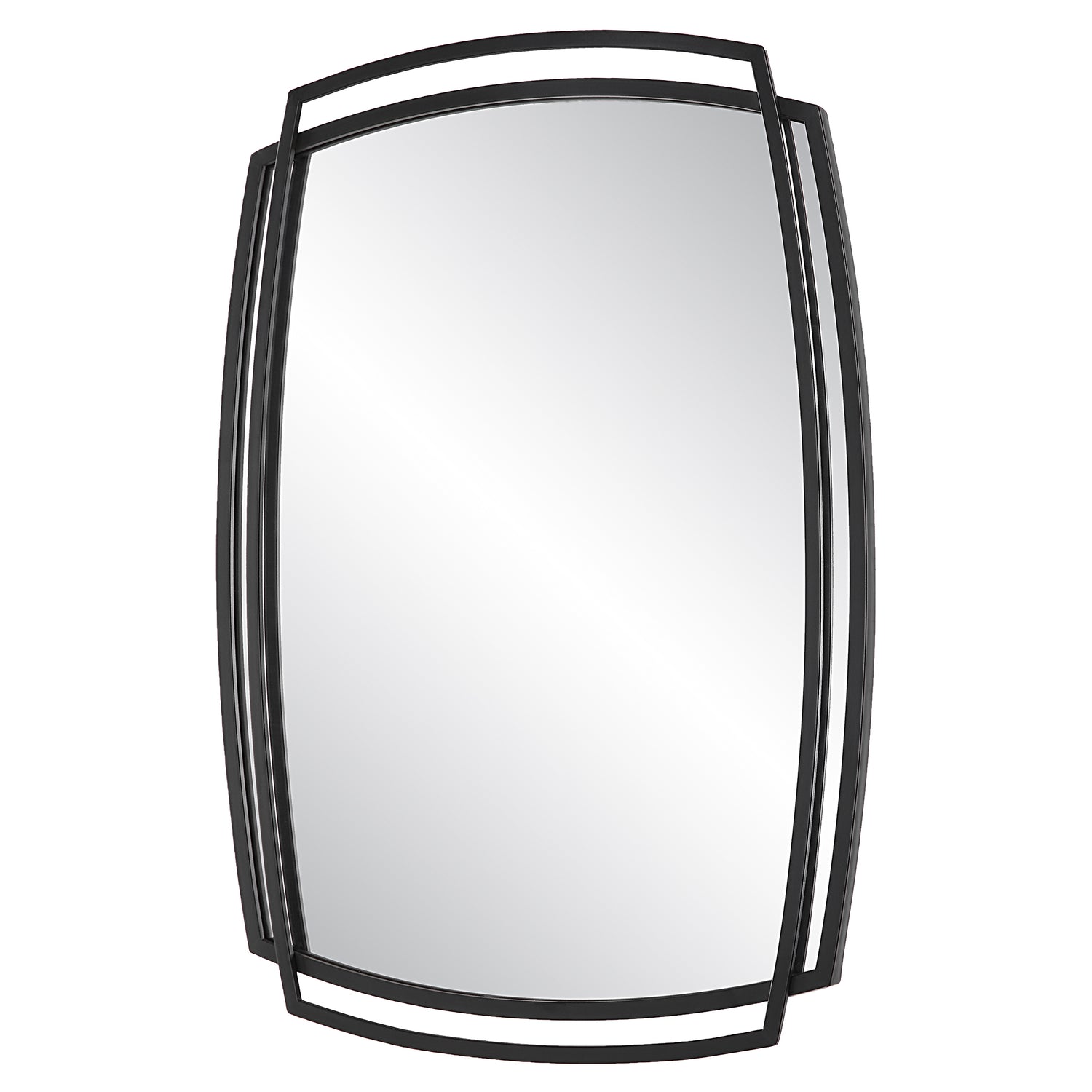 Modern Accents Curved Metal Frame Arched Mirror