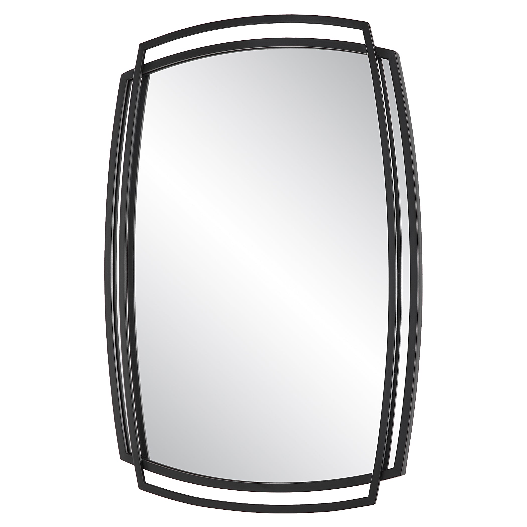 Modern Accents Curved Metal Frame Arched Mirror