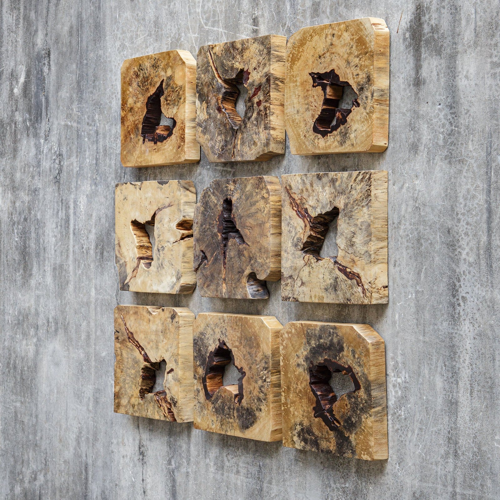 Uttermost Bahati Wood Wall Decor - Set of 9