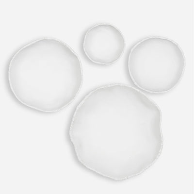 Uttermost Lucky Coins White Metal Wall Bowls - Set of 4