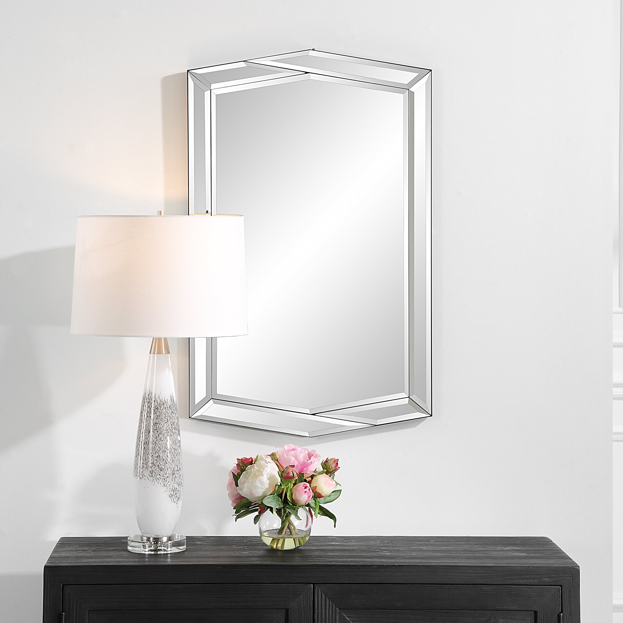 Modern Accents Asymmetrical Design Arched Mirror