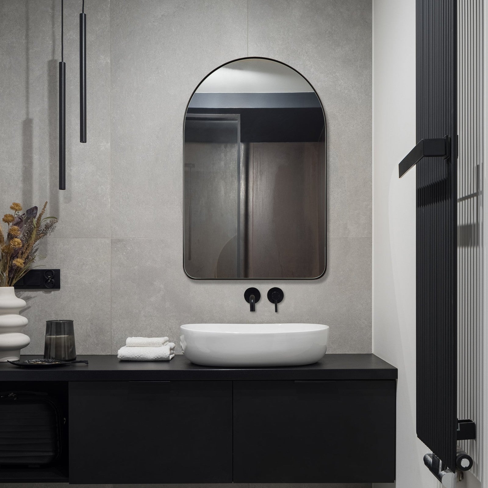 Modern Accents Arch Top Metal Frame Mirror