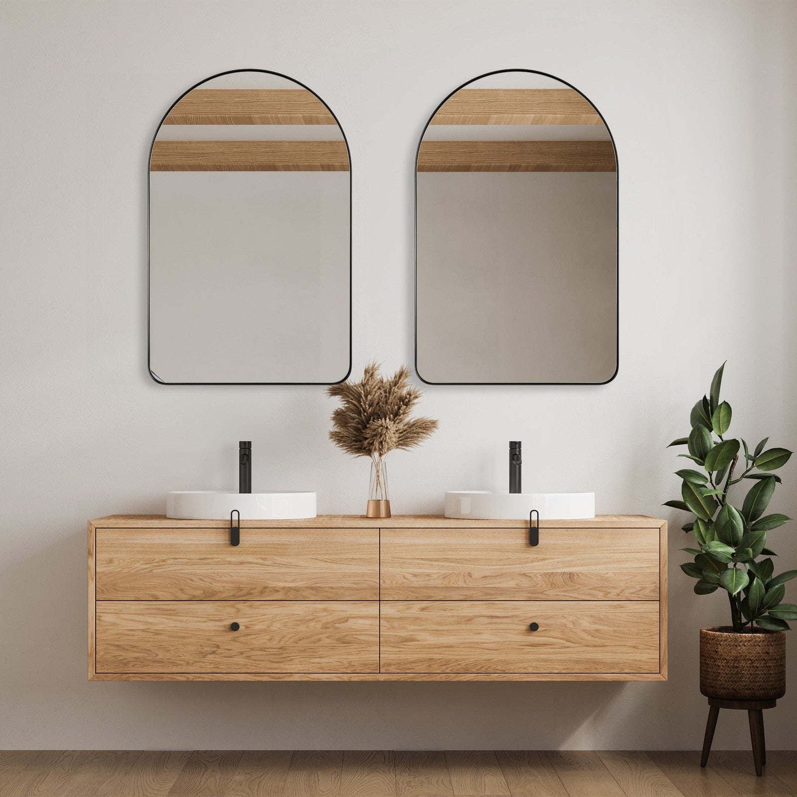 Modern Accents Arch Top Metal Frame Mirror